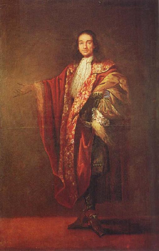 Sebastiano Bombelli Full-length Portrait of paolo querini as procurator of San Marco oil painting image